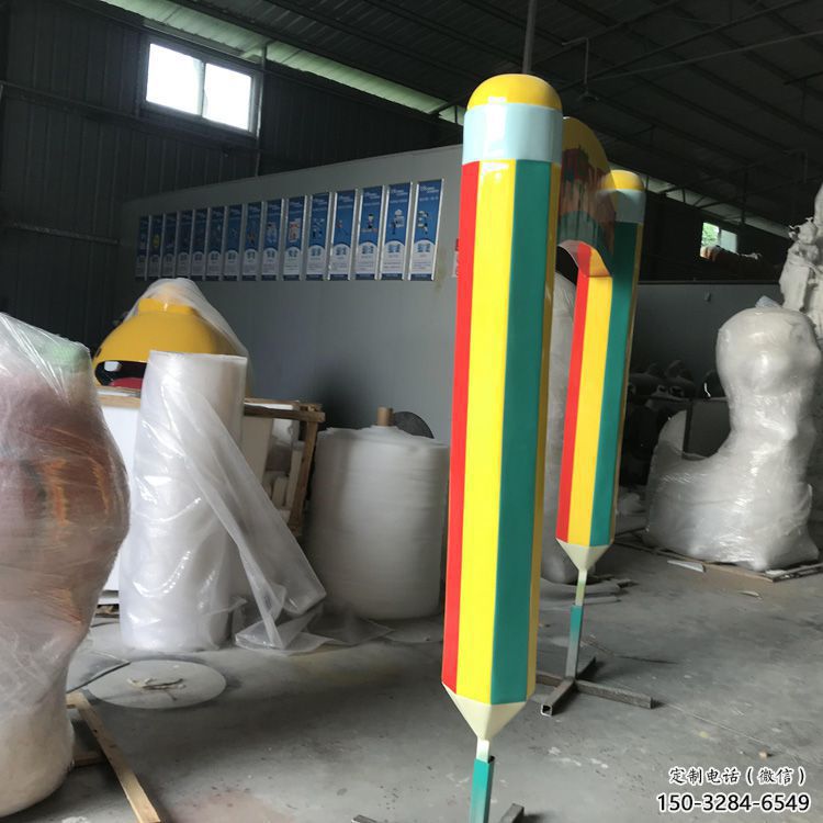 房地產鉛筆雕塑 現代景觀擺件 幾何雕塑