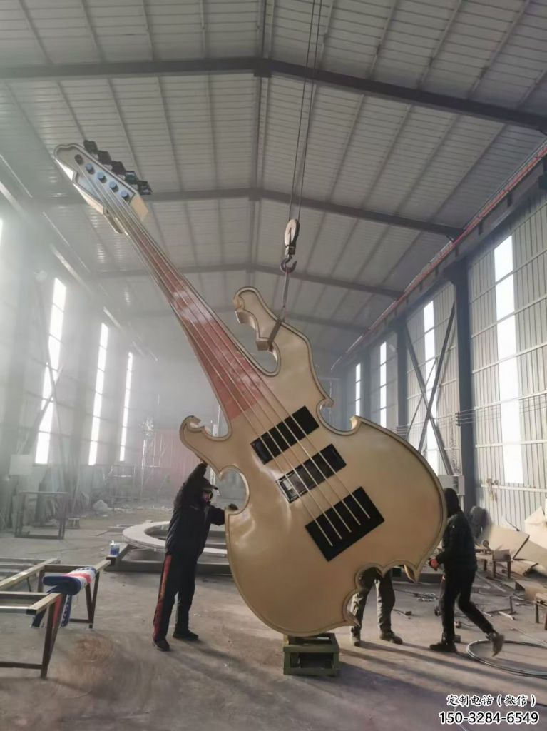 景觀吉他雕塑 剪影景觀小品 商業街雕塑