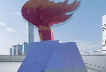 部隊火焰雕塑 景觀美陳小品 噴漆雕塑