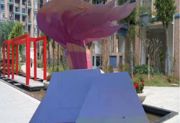 村口火焰雕塑 啞光景觀擺件 公園雕塑