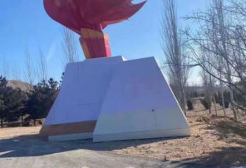 廣場(chǎng)火焰雕塑 抽象景觀小品 烤漆雕塑