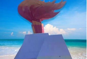 商業(yè)街火焰雕塑 烤漆擺件 彩繪雕塑