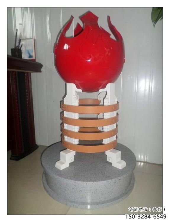 草地火炬雕塑 現代校園小品 大型雕塑