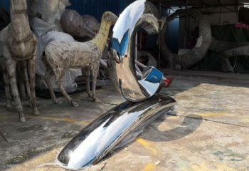 鋼管文字雕塑 異形噴水小品 農村雕塑