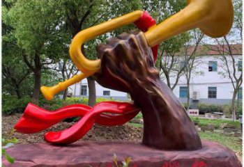 園林軍號(hào)雕塑 城市廣場(chǎng)雕塑 步行街?jǐn)[件