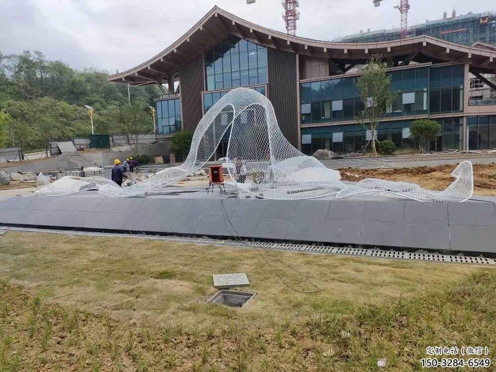 公園飄帶雕塑 創(chuàng)意企業(yè)擺件 美陳雕塑