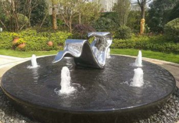 大門口飄帶雕塑 發(fā)光公園小品 仿真雕塑