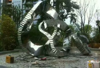 大型飄帶雕塑 歐式步行街?jǐn)[件 彩繪雕塑