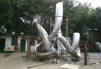 街道飄帶雕塑 現(xiàn)代景觀擺件 彩繪雕塑