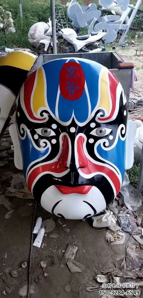 仿古臉譜雕塑 騰飛草地小品 房地產雕塑