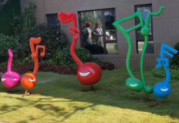 大型音符雕塑 歐式步行街擺件 彩繪雕塑