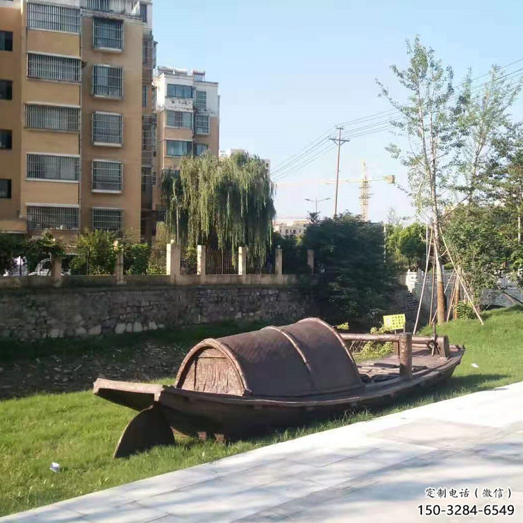創(chuàng)意船艇雕塑 啞光景觀小品 公園雕塑