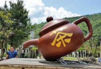 街頭酒壺雕塑 大型別墅區(qū)擺件 鋼管雕塑