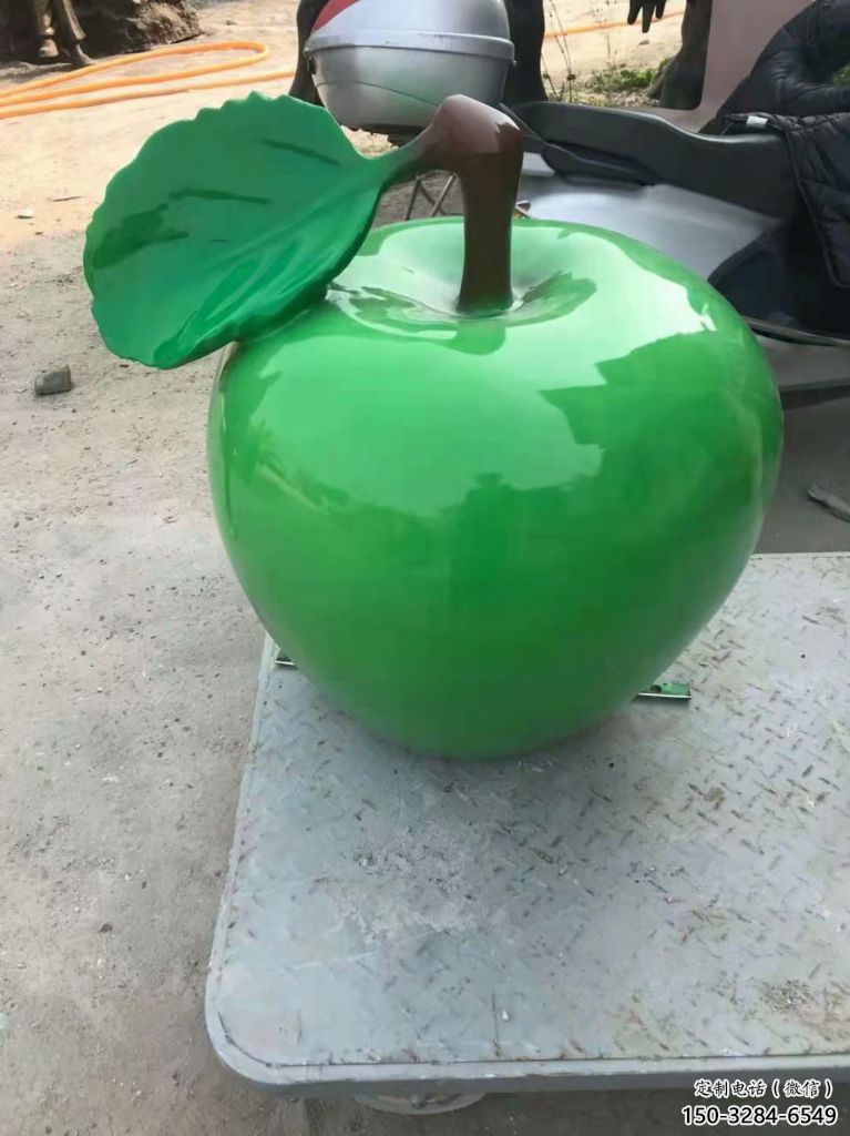 農(nóng)村蘋(píng)果雕塑 抽象藝術(shù)水果雕塑 烤漆果蔬雕塑