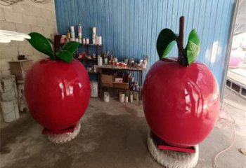 彩繪蘋(píng)果雕塑 大型城市雕塑 商業(yè)街?jǐn)[件