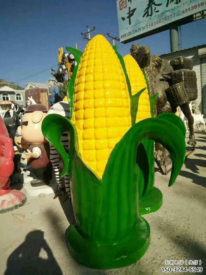 門口玉米雕塑 售樓處仿真雕塑 彩繪小品
