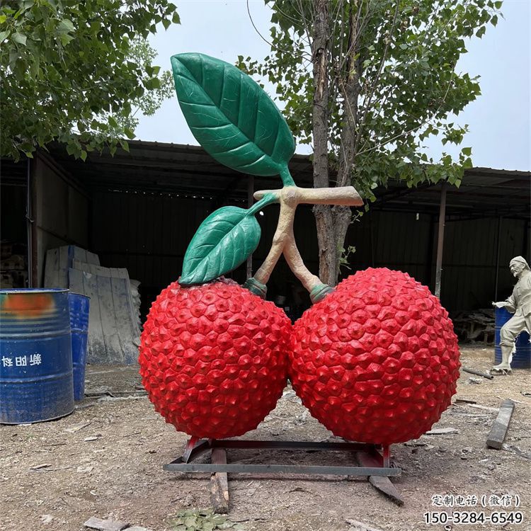 農村荔枝雕塑 抽象藝術擺件 烤漆雕塑