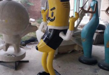 風景區香蕉雕塑 售樓處廣場雕塑 彩繪擺件