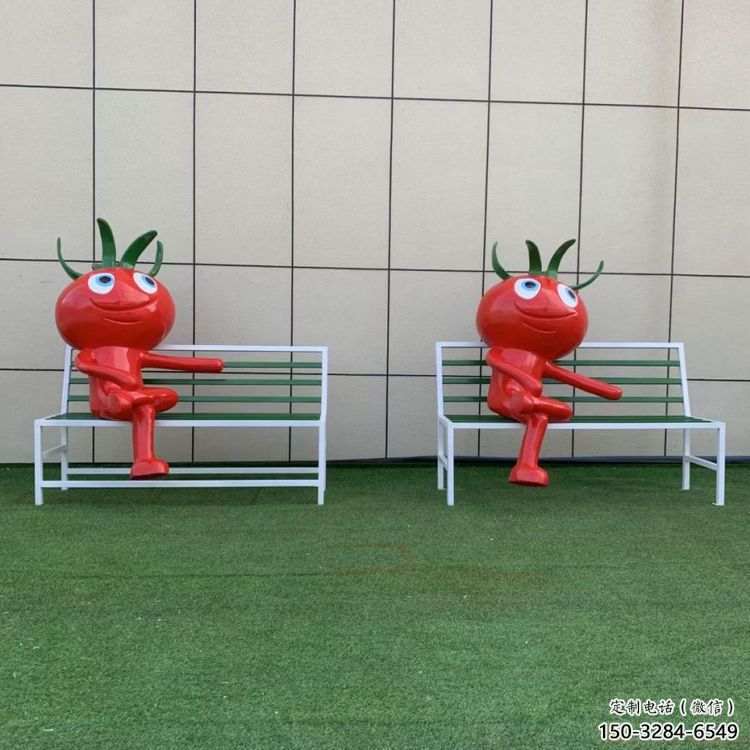 彩繪番茄雕塑 大型城市雕塑 商業(yè)街擺件