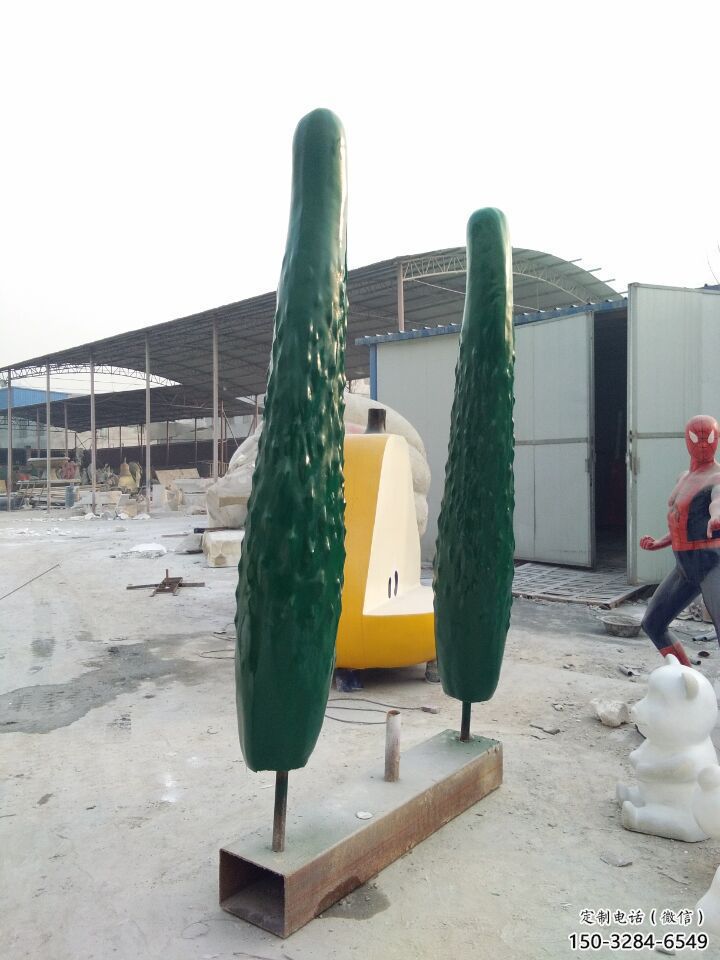 創(chuàng)意苦瓜雕塑 步行街店門口雕塑 蔬菜小品
