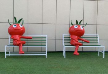 彩繪番茄雕塑 大型城市雕塑 商業街擺件