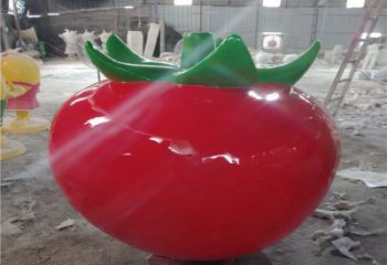 商業(yè)街番茄雕塑 售樓處雕塑 蔬菜擺件