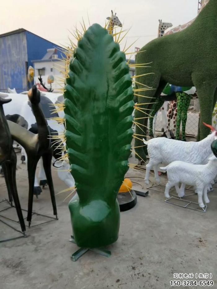 公園仙人掌雕塑 戶外植物雕塑 抽象花卉雕塑