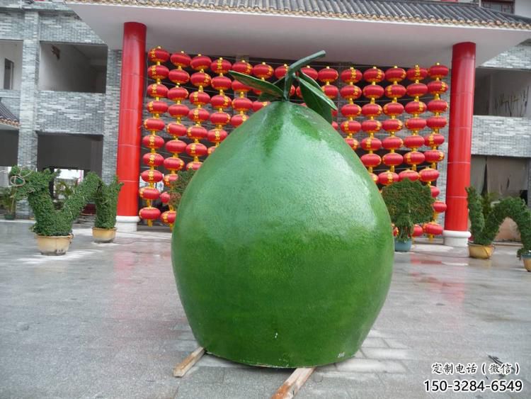 大門口柚子雕塑 發光公園果蔬雕塑 仿真水果雕塑