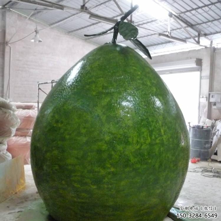 街道柚子雕塑 現代景觀水果雕塑 彩繪果蔬雕塑