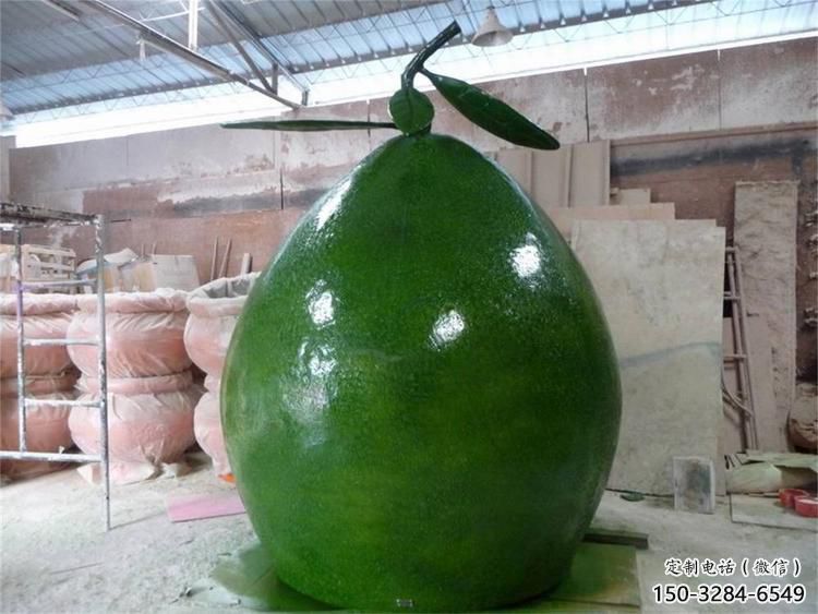 柚子雕塑 仿真景觀水果雕塑 烤漆果蔬雕塑