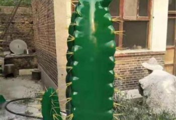 大門口仙人掌雕塑 發(fā)光公園花卉雕塑 仿真植物雕塑