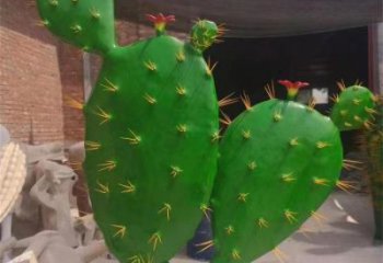 街道仙人掌雕塑 現代景觀植物雕塑 彩繪花卉雕塑