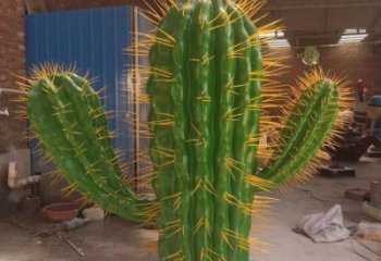 酒店仙人掌雕塑 景觀美陳花卉雕塑 現代植物雕塑