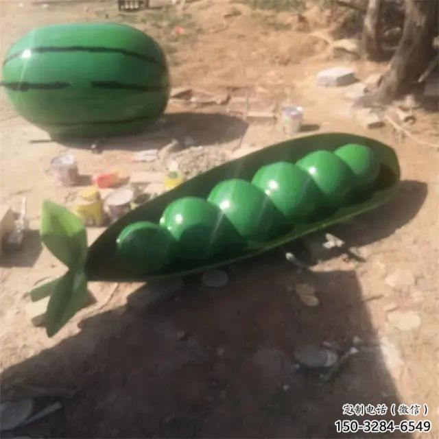 彩繪豆角雕塑 仿真雕塑 步行街?jǐn)[件