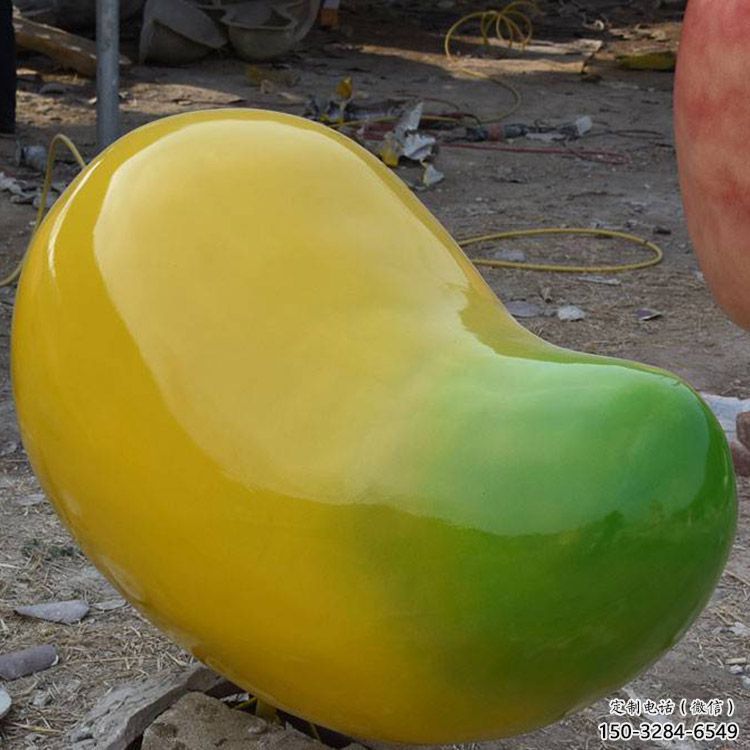 商業(yè)街芒果雕塑 烤漆果蔬雕塑 彩繪水果雕塑