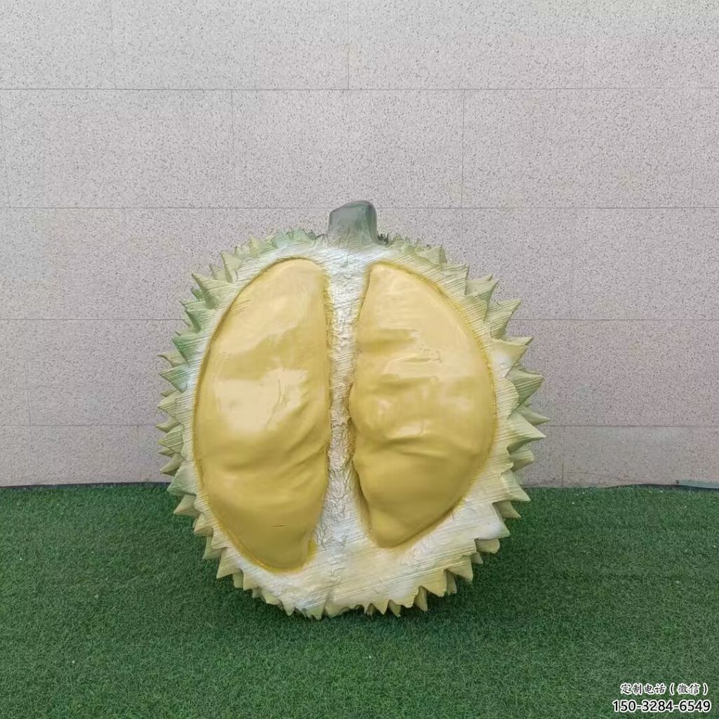 拉絲榴蓮雕塑 鏤空創(chuàng)意果蔬雕塑 別墅區(qū)水果雕塑