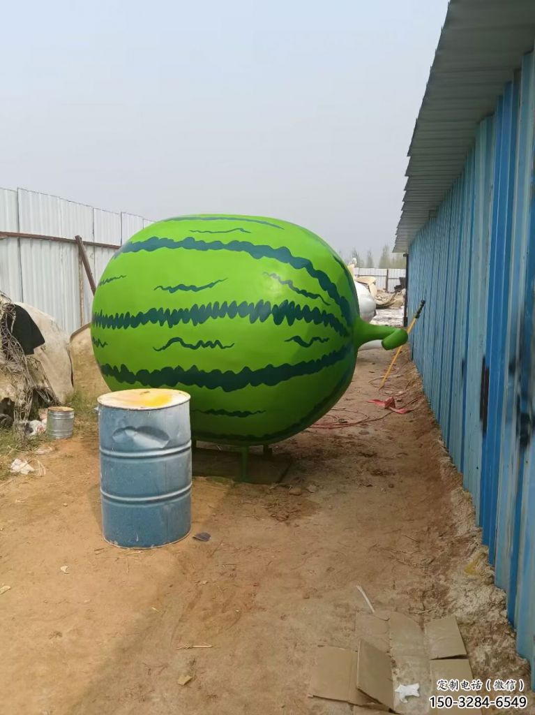 仿真西瓜雕塑 店門口園林雕塑 果蔬小品