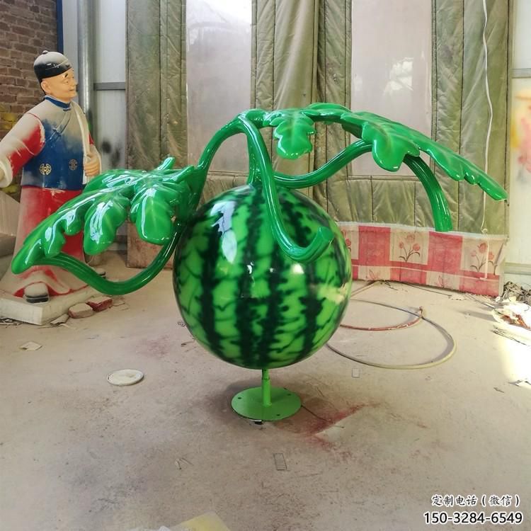 室內西瓜雕塑 仿真景觀水果雕塑 大型果蔬雕塑