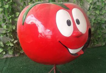 抽象西紅柿雕塑 店門口彩繪雕塑 步行街擺件