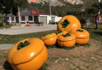 仿真柿子雕塑 店門(mén)口園林雕塑 水果小品