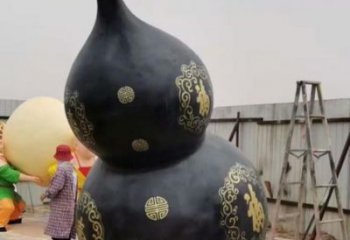 村口葫蘆雕塑 啞光雕塑 公園植物雕塑