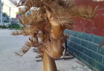 別墅區(qū)松樹雕塑 大型別墅區(qū)植物雕塑 剪影大樹雕塑