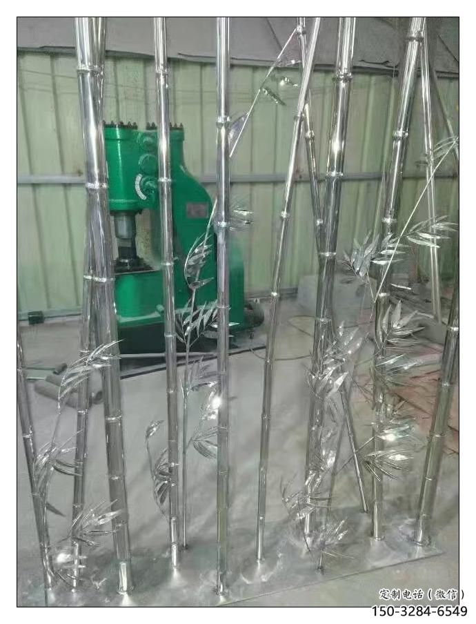 竹子雕塑 歐式步行街竹類雕塑 大型商場植物雕塑