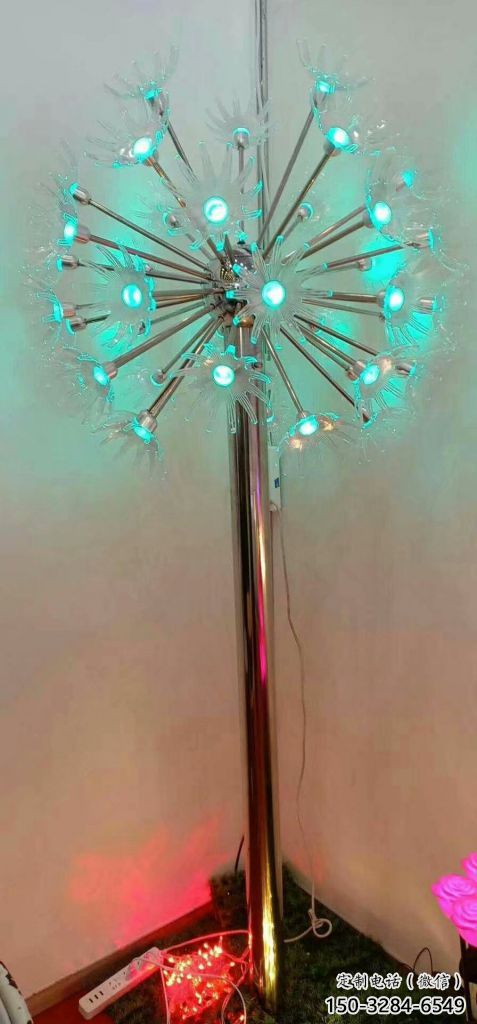 賓館蒲公英雕塑 烤漆大型花卉雕塑 歐式植物雕塑