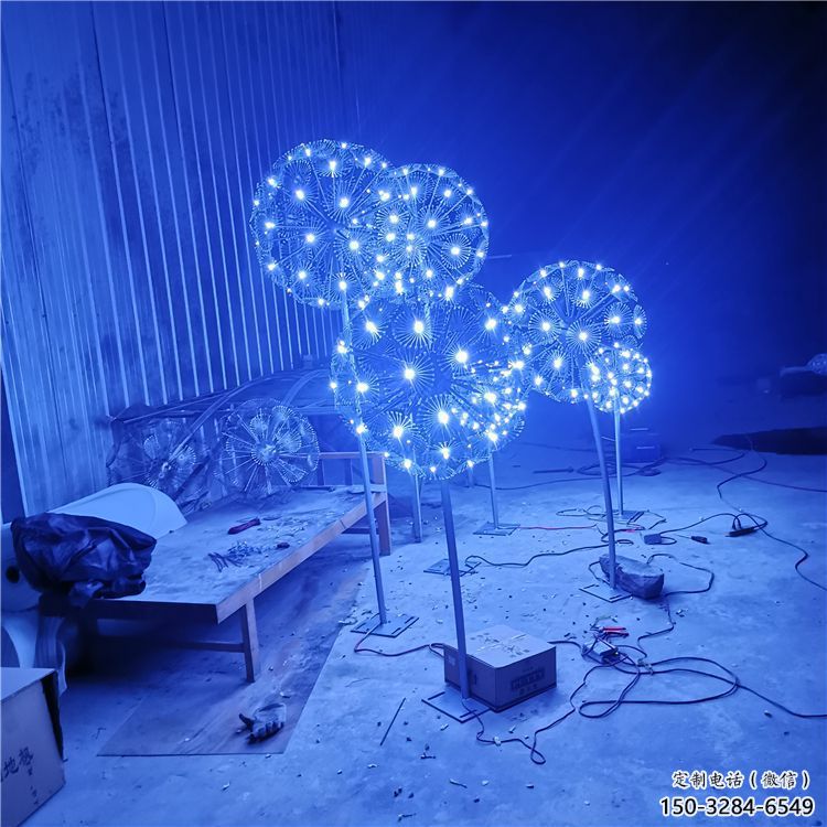 住宅小區蒲公英雕塑 啞光花卉雕塑 公園植物雕塑