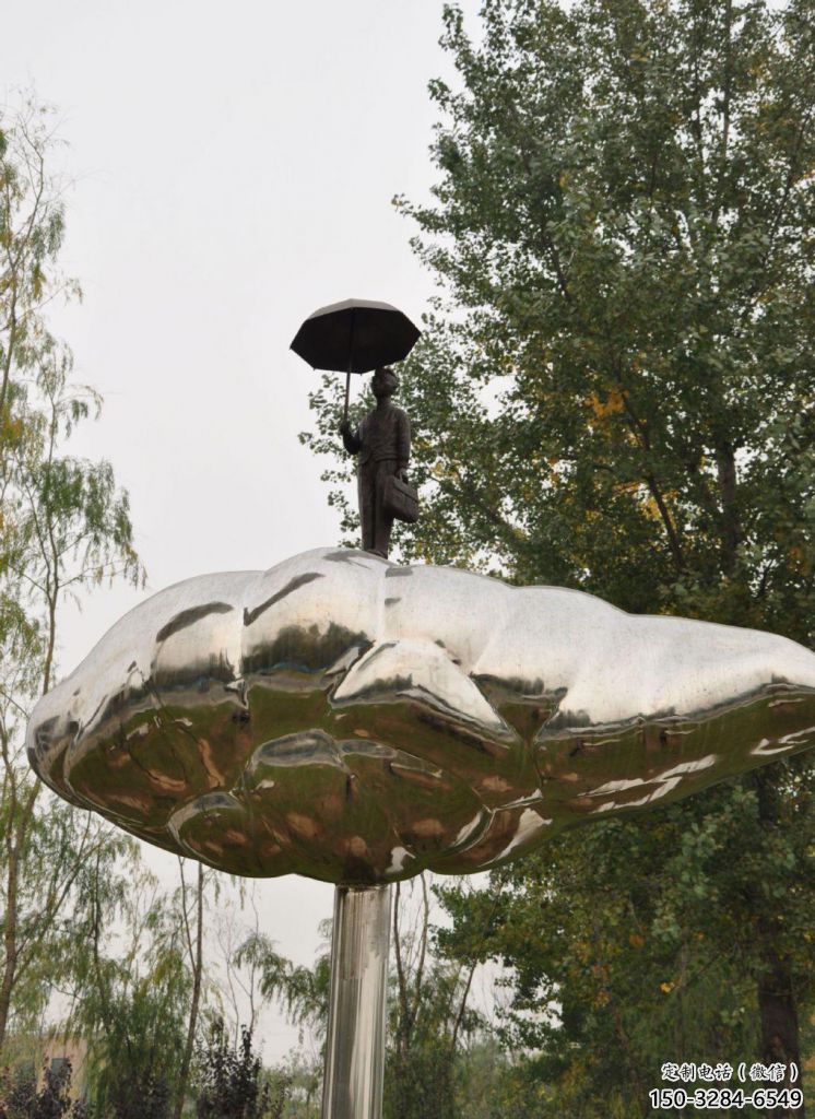 別墅區荷葉雕塑 大型別墅區花卉雕塑 剪影植物雕塑