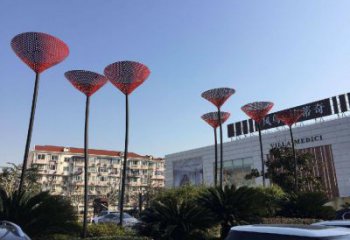 室內(nèi)百合花雕塑 仿真景觀植物雕塑 大型花卉雕塑