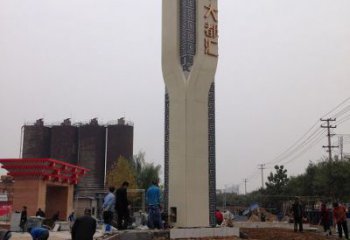 大門口精神堡壘雕塑 發光公園標識雕塑 仿真文化雕塑