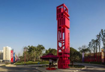 住宅小區(qū)精神堡壘雕塑 啞光標(biāo)識(shí)雕塑 公園文化雕塑
