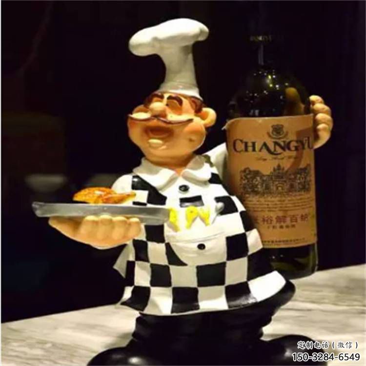 景觀廚師雕塑廠家 剪影卡通雕塑 商業(yè)街動漫雕塑